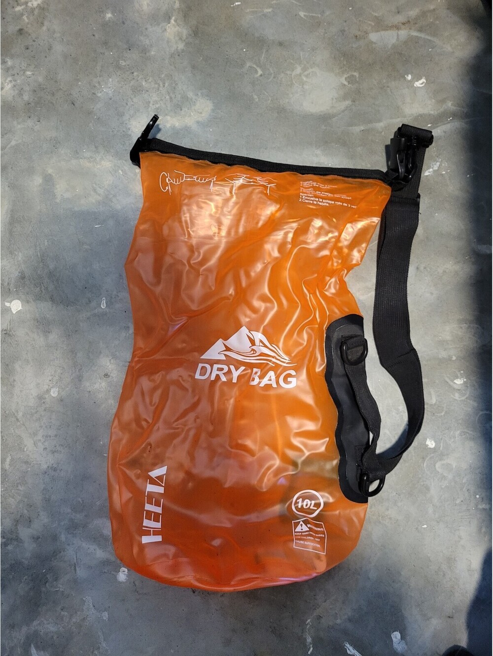 Heeta 10L Orange Dry Bag Waterproof Outdoor Storage